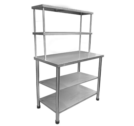 MESA DE TRABAJO 3 NIVELES CON REPISA